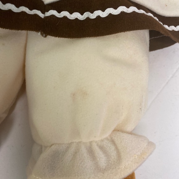 Pacifix Gingerbread Girl Plush NWT Christmas Decorative Plaid Bow Gift Tag - Picture 6 of 10